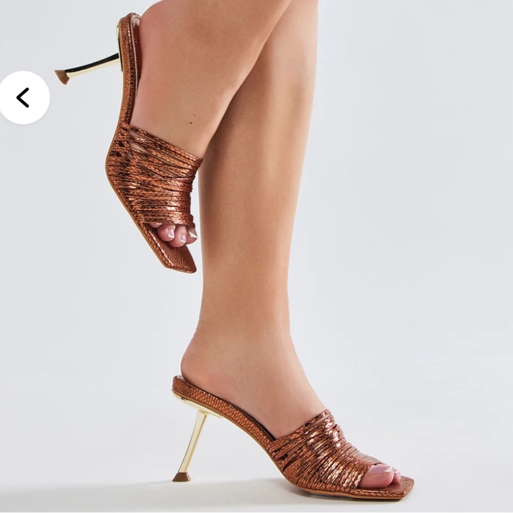 Copper Metallic Sandals